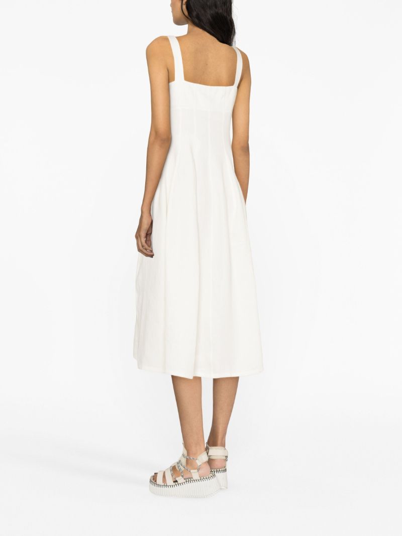 White Broderie Anglaise Midi Dress