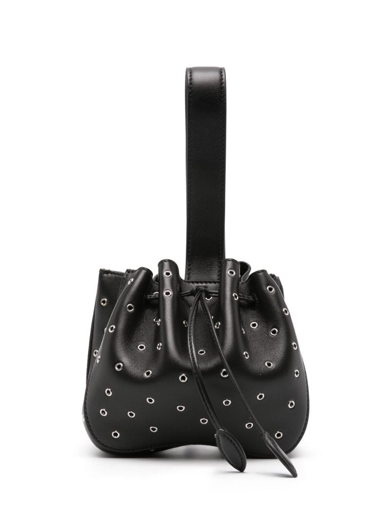 Black Rose Marie Leather Top Handle Bag