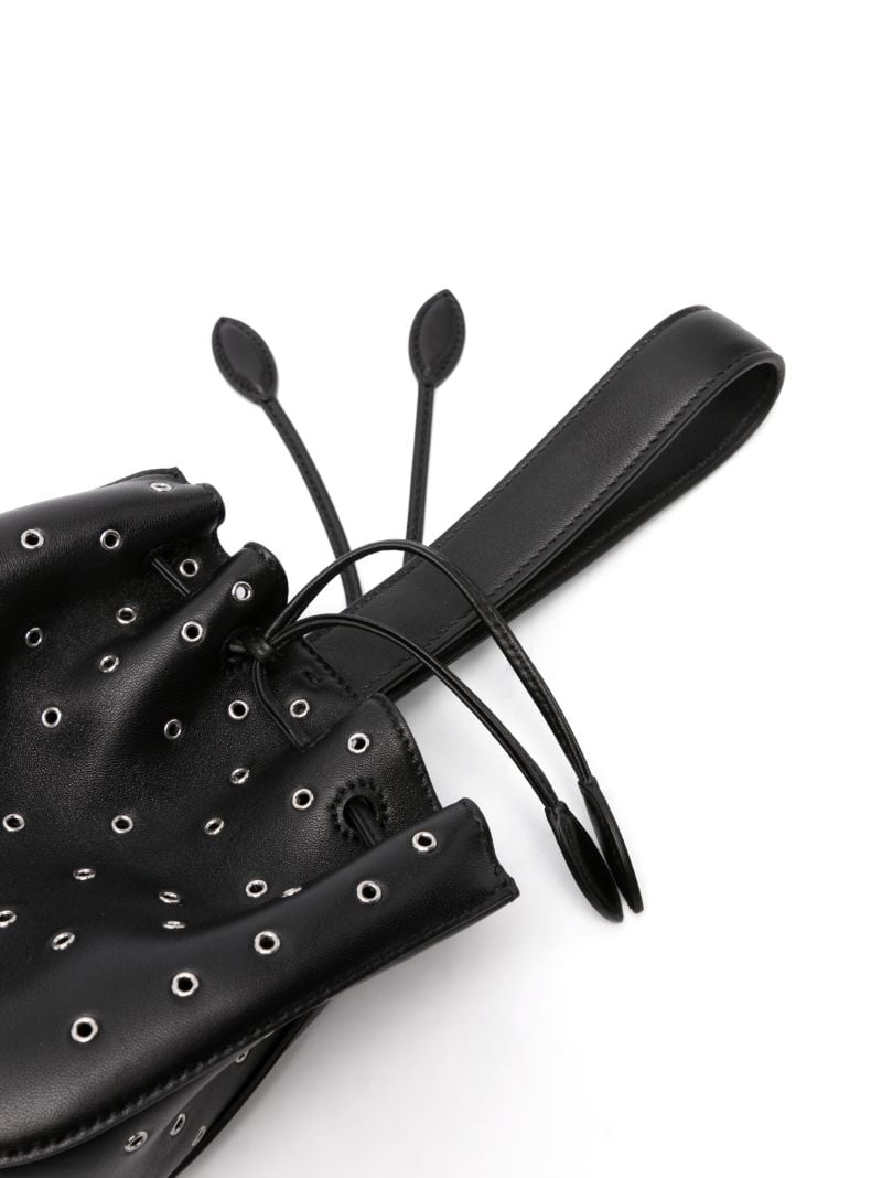 Black Rose Marie Leather Top Handle Bag