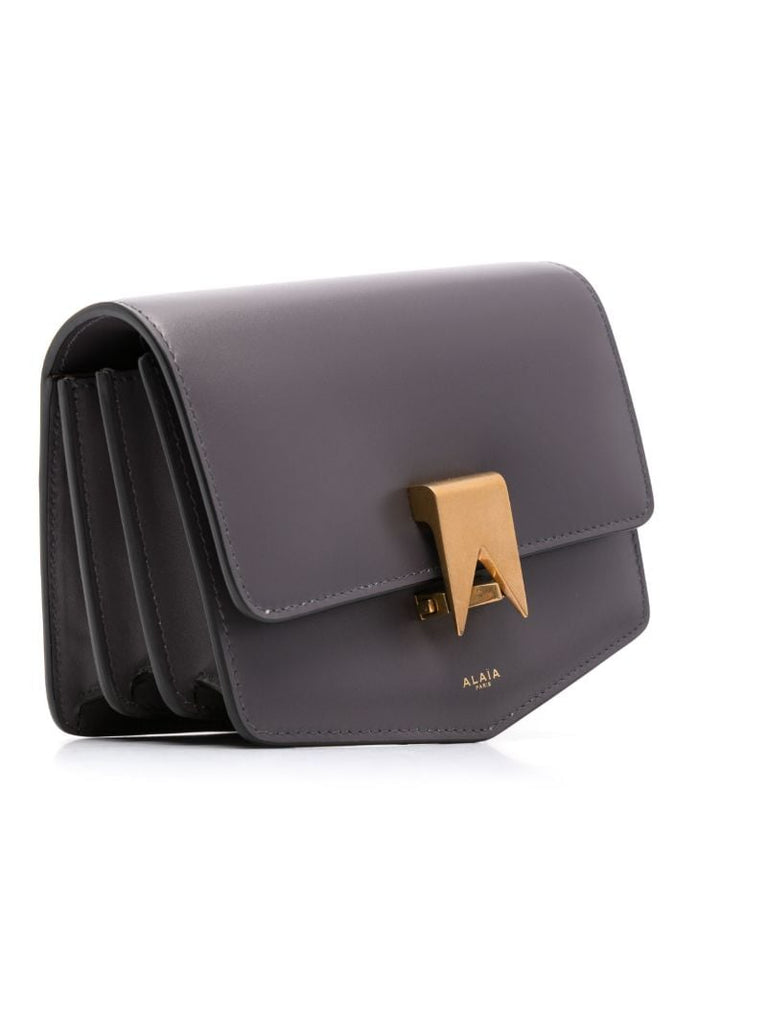 Grey Le Papa Small Leather Cross Body Bag