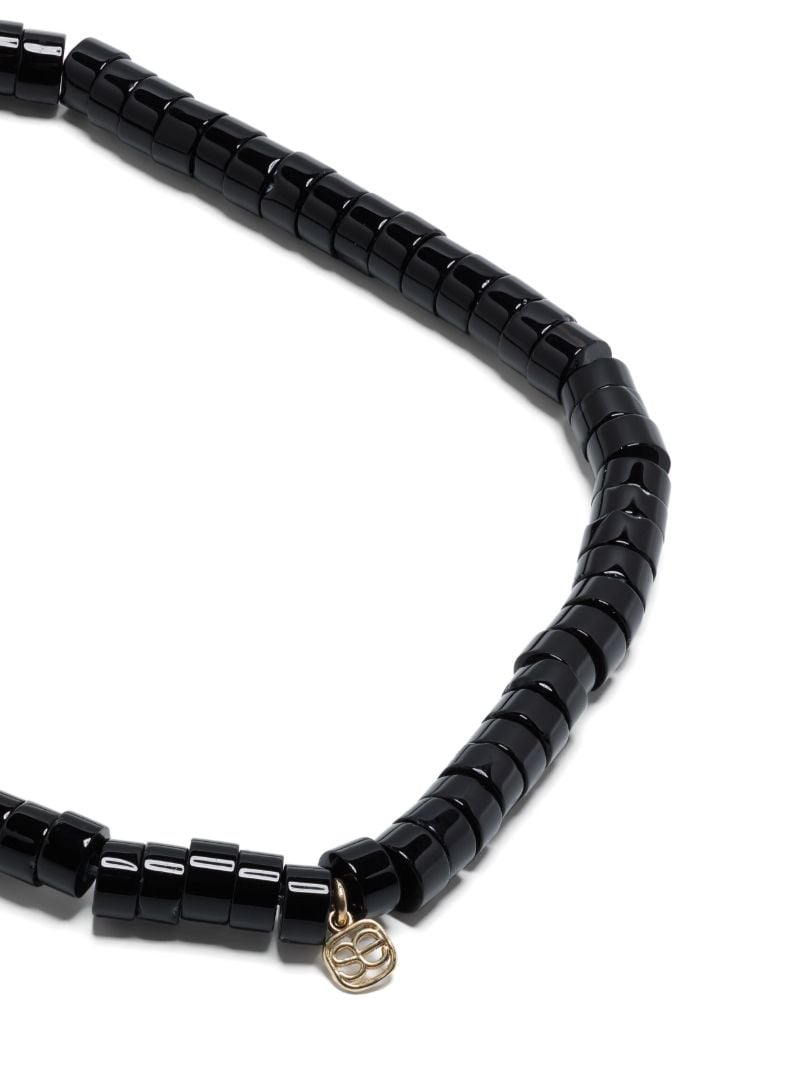 14k Yellow Gold Fluted Station Agate and Diamond Bracelet
