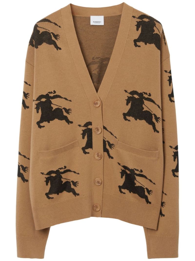 Brown Ekd Logo-intarsia Cardigan