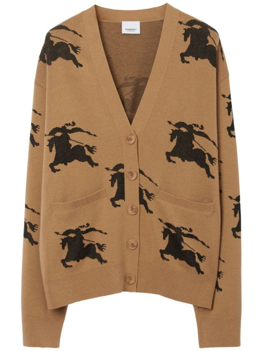 Brown Ekd Logo-intarsia Cardigan