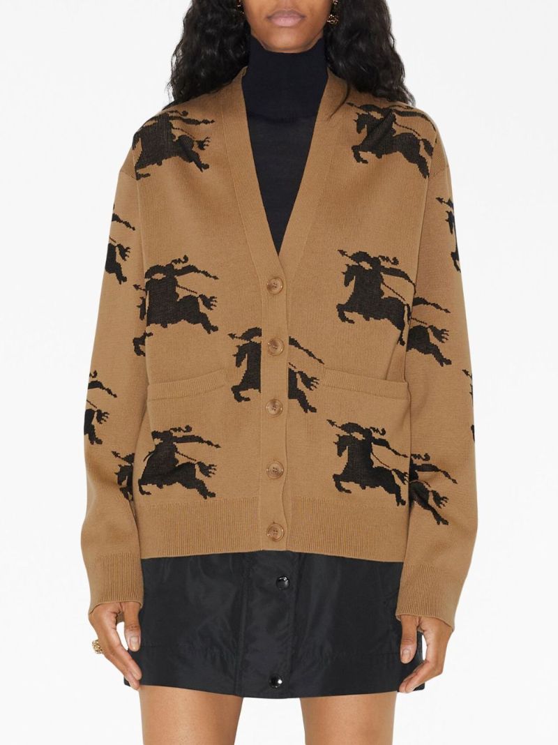 Brown Ekd Logo-intarsia Cardigan
