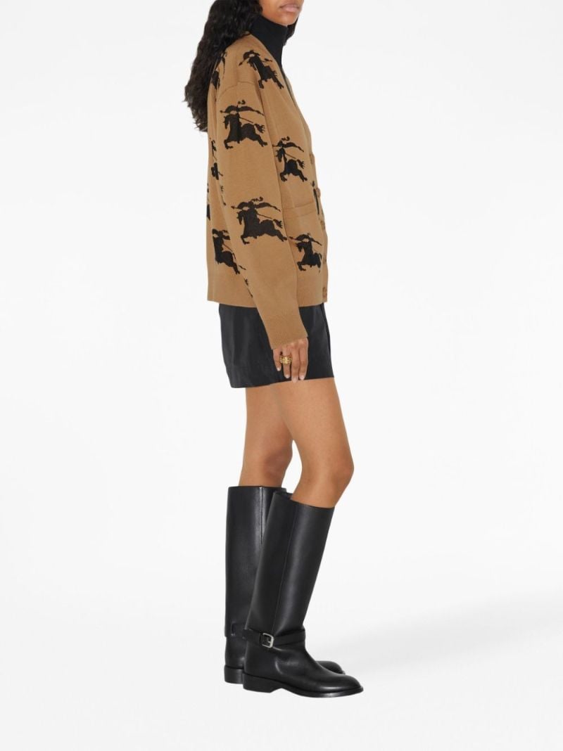 Brown Ekd Logo-intarsia Cardigan