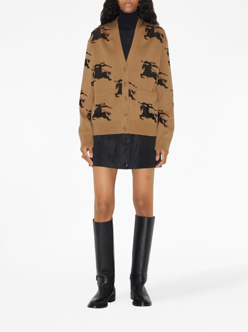 Brown Ekd Logo-intarsia Cardigan