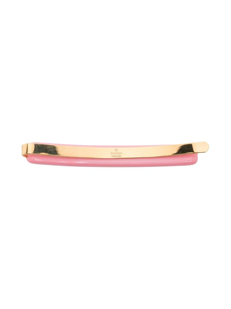 Pink Crystal Logo Hair Clip