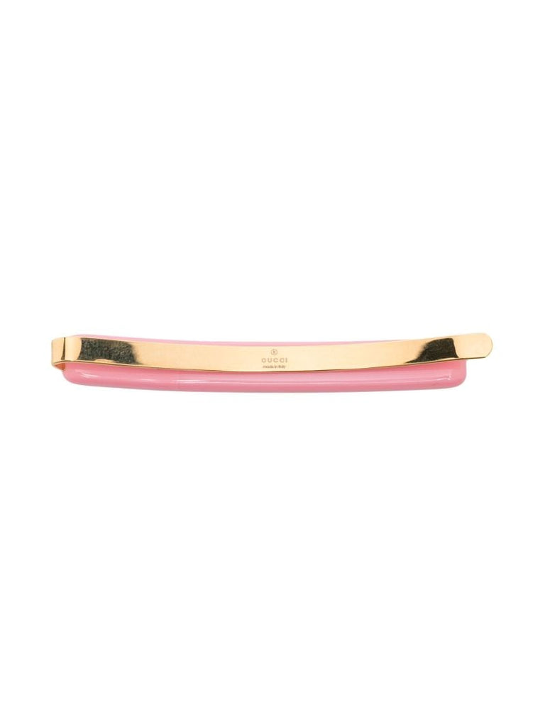Pink Crystal Logo Hair Clip