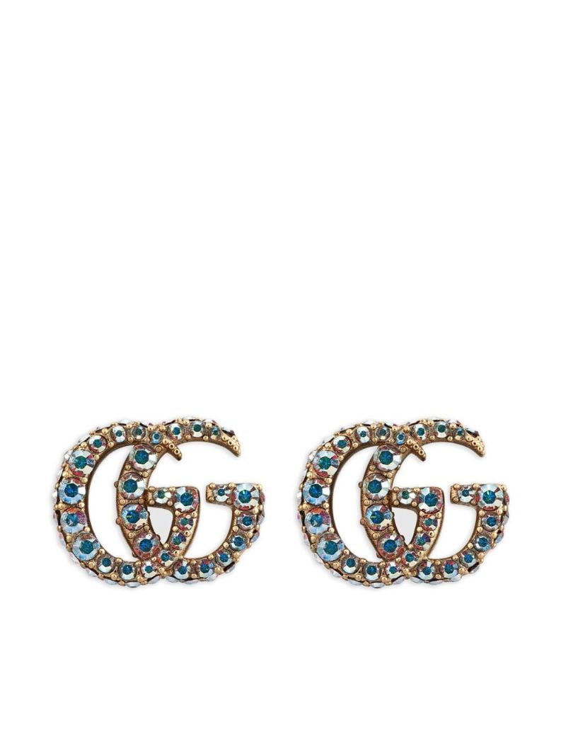 Blue Crystal Embellished Earrings