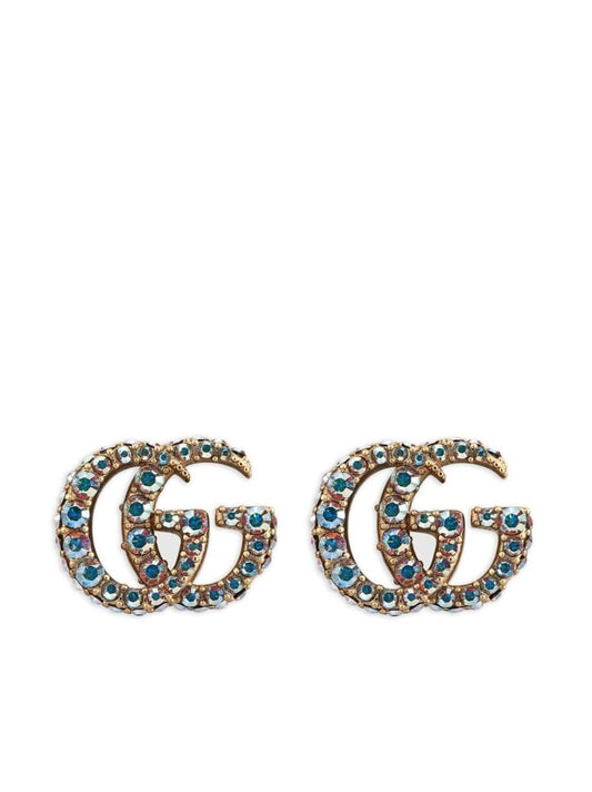 Blue Crystal Embellished Earrings