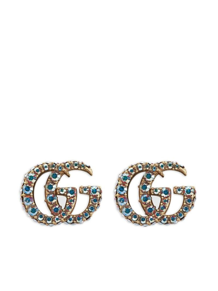 Blue Crystal Embellished Earrings