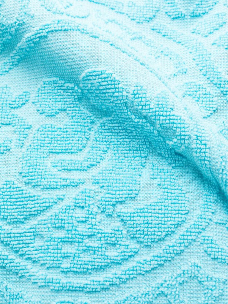 Blue Barocco Terry-cloth Cotton Robe