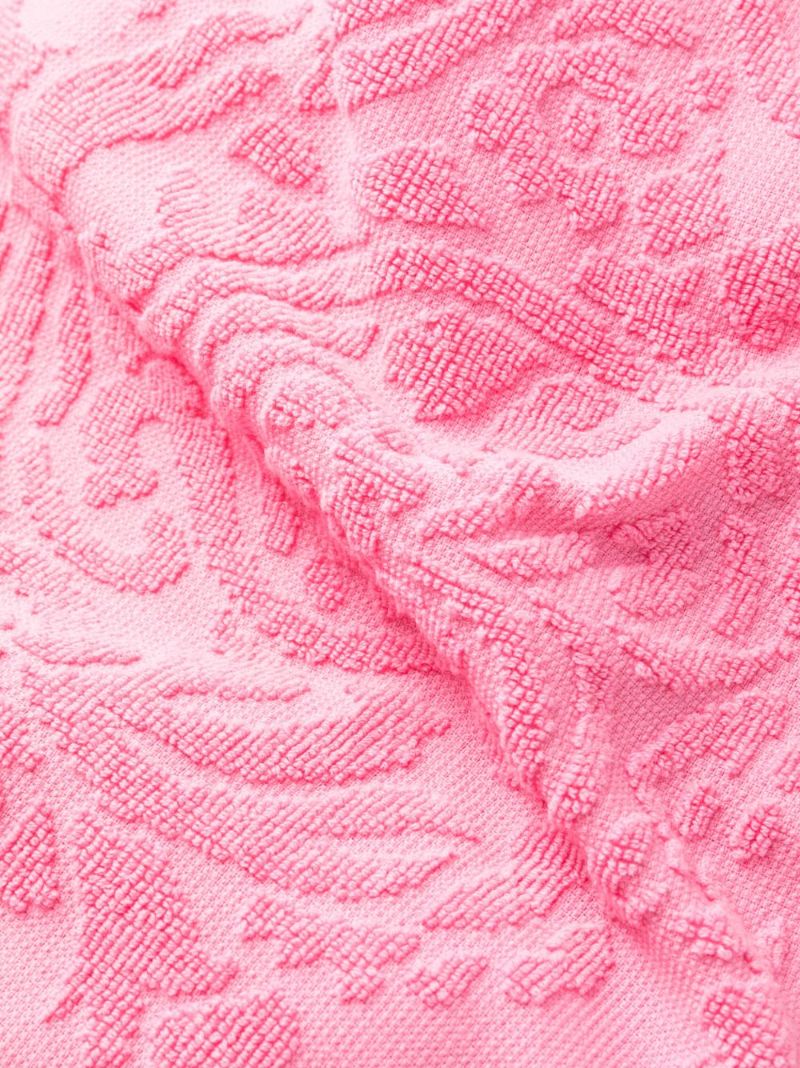 Pink Barocco Terry-clotch Cotton Robe