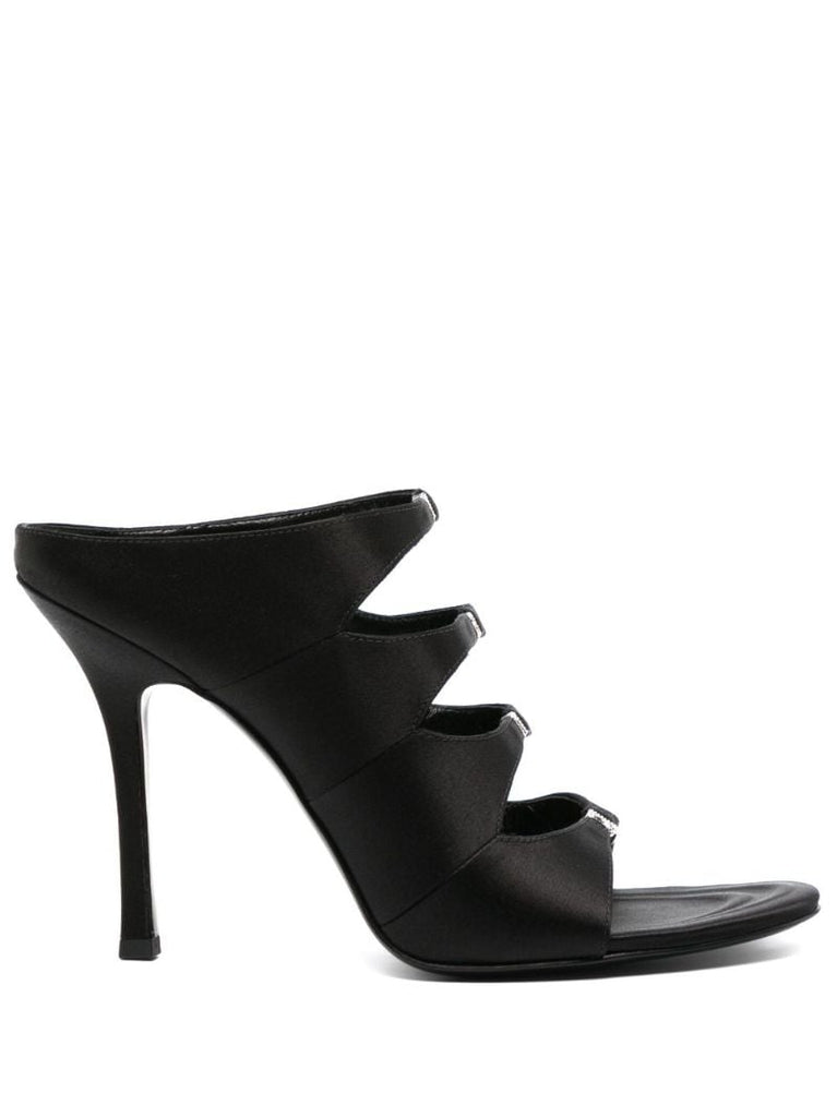 Black Lolita 105 Satin Sandals
