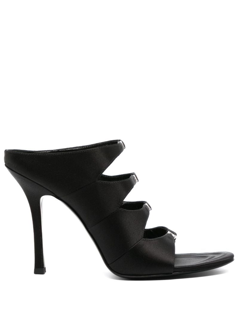 Black Lolita 105 Satin Sandals
