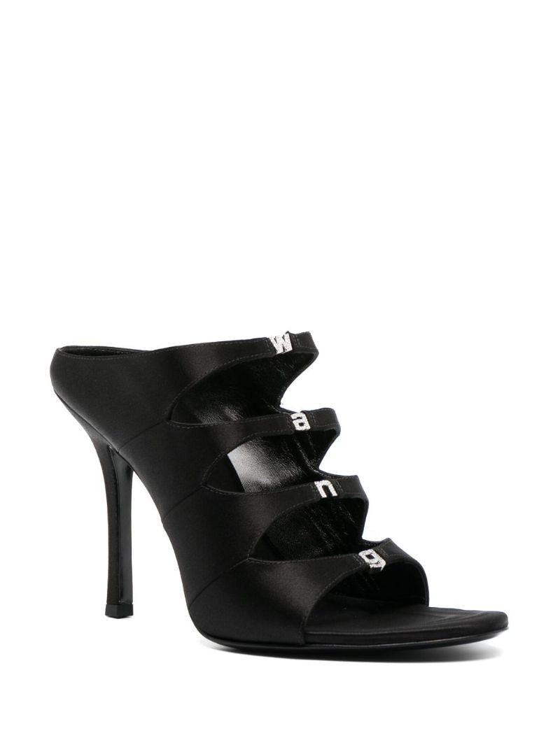 Black Lolita 105 Satin Sandals