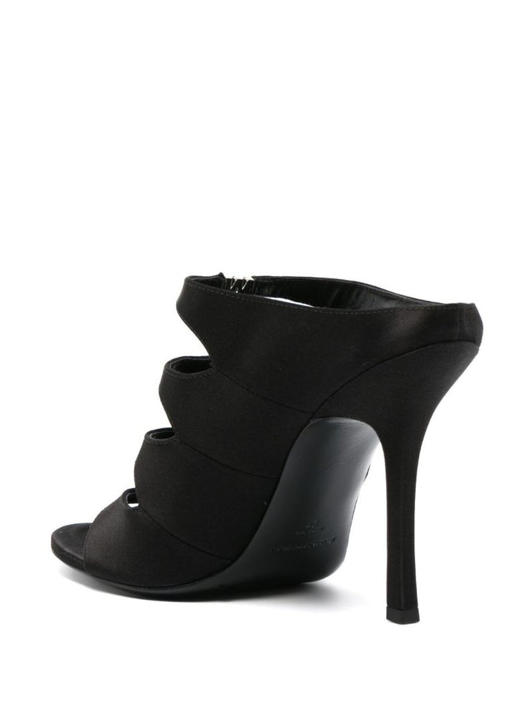Black Lolita 105 Satin Sandals
