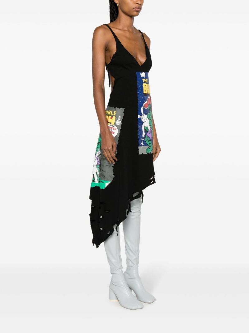 Black the Incredible Bunny Asymmetric Dress