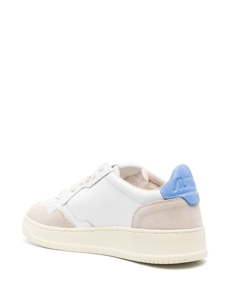 White Medalist Leather Sneakers