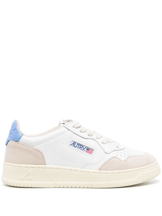 White Medalist Leather Sneakers