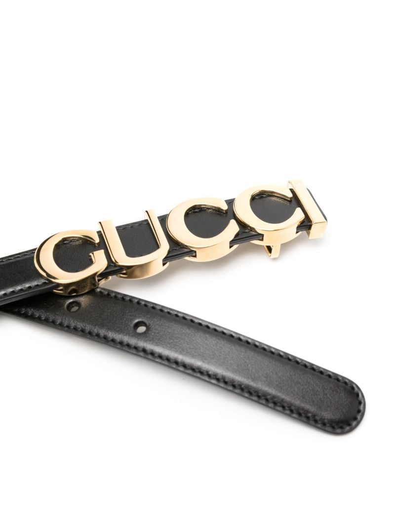 Black Logo Buckle Leather Bag