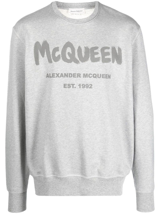 Grey Logo Print Sweatshirt