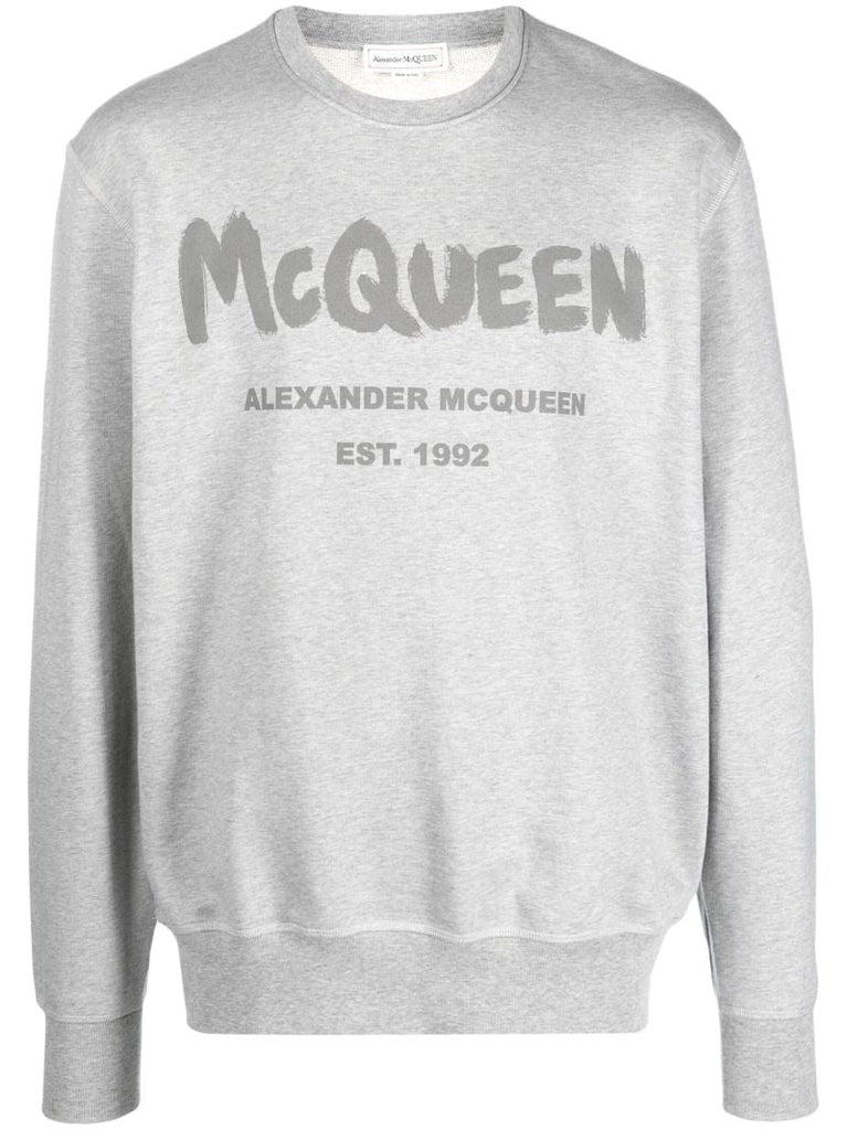 Grey Logo Print Sweatshirt