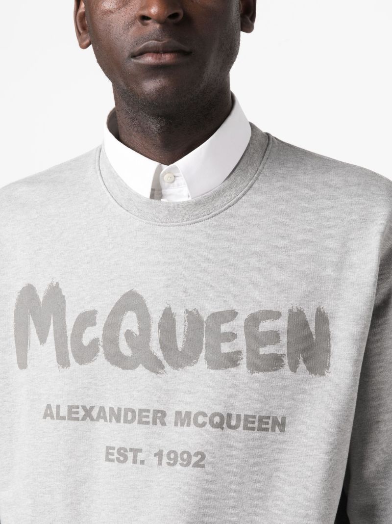 Grey Logo Print Sweatshirt
