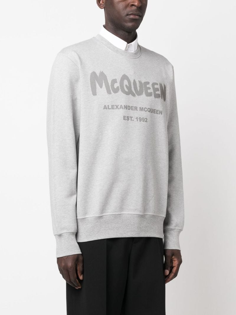 Grey Logo Print Sweatshirt