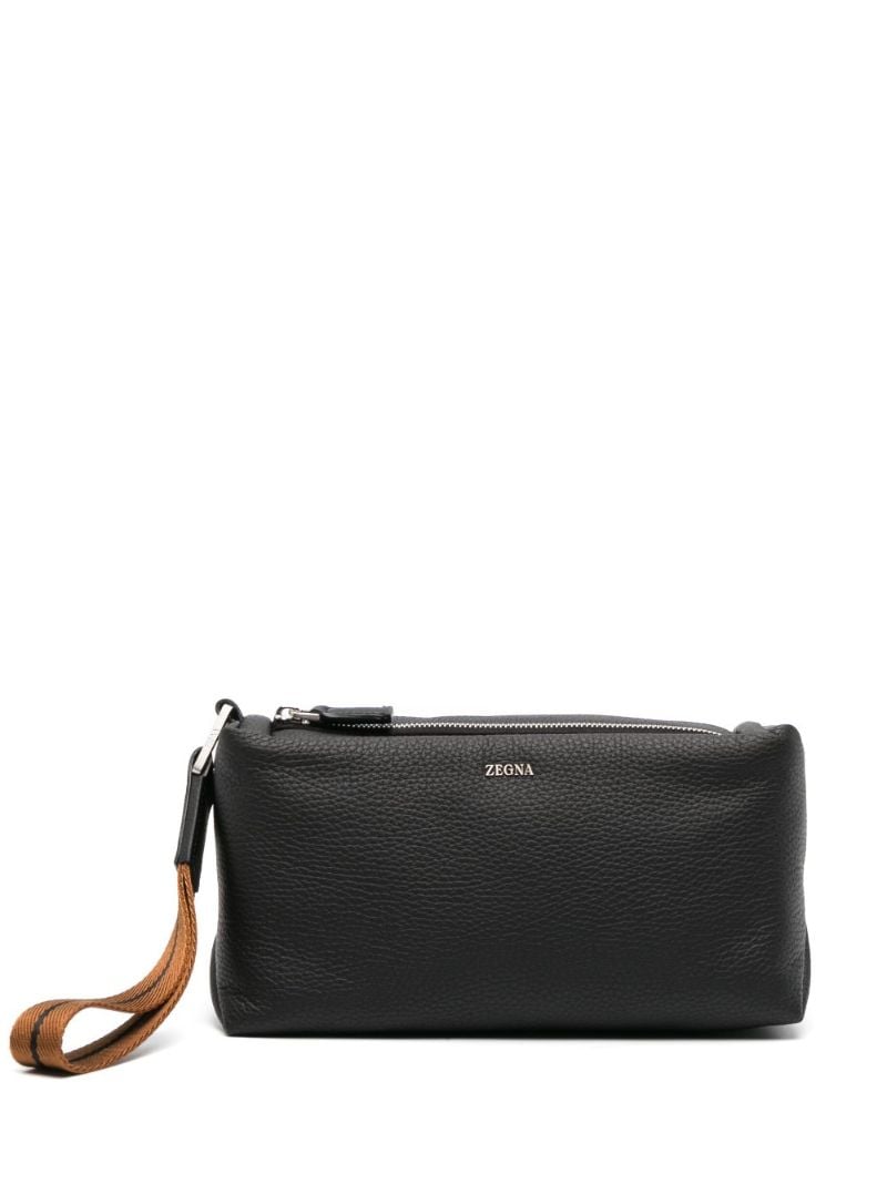 Logo-plaque Leather Wash Bag