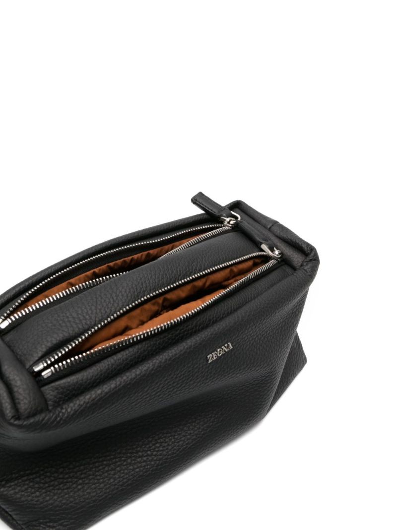 Logo-plaque Leather Wash Bag