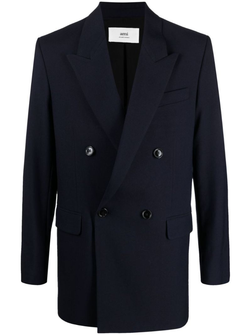 Blue Virgin-wool Blazer