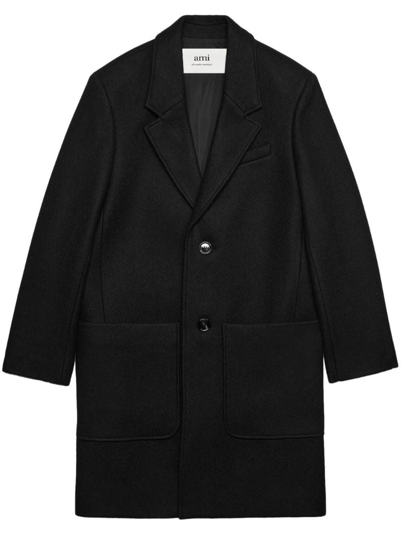 Black Virgin-wool Coat