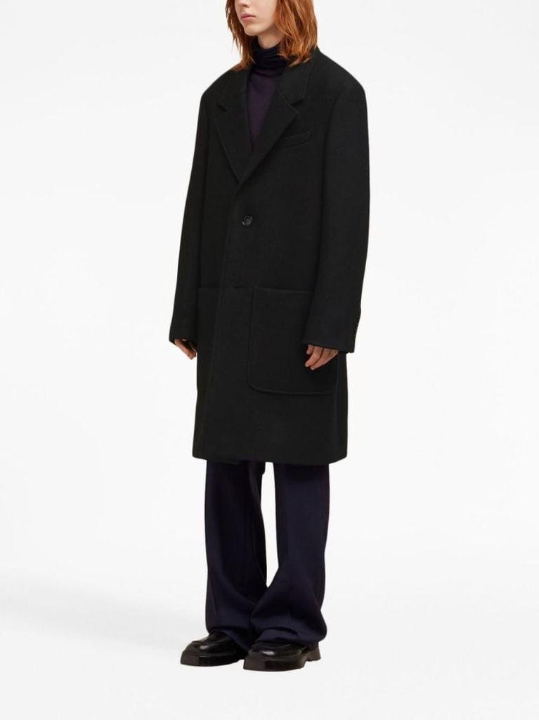 Black Virgin-wool Coat