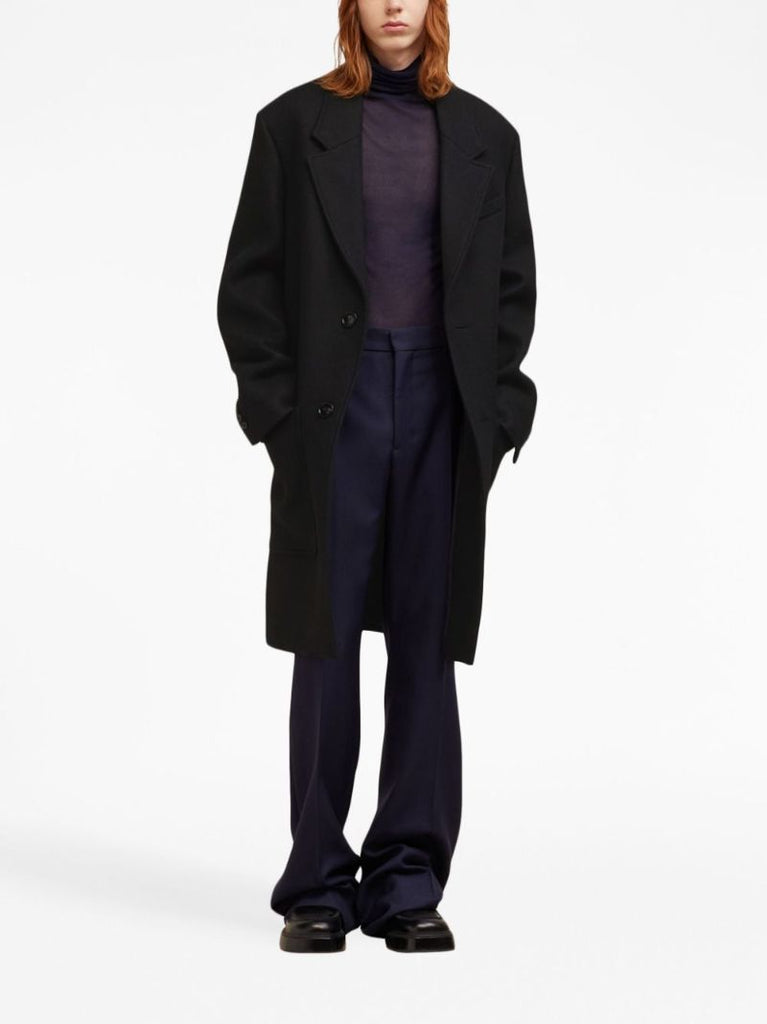 Black Virgin-wool Coat