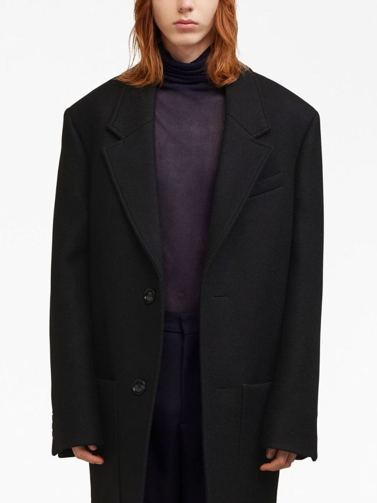 Black Virgin-wool Coat