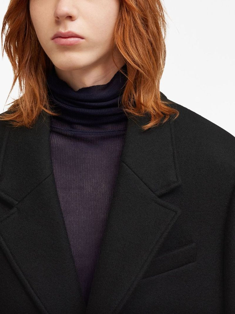 Black Virgin-wool Coat