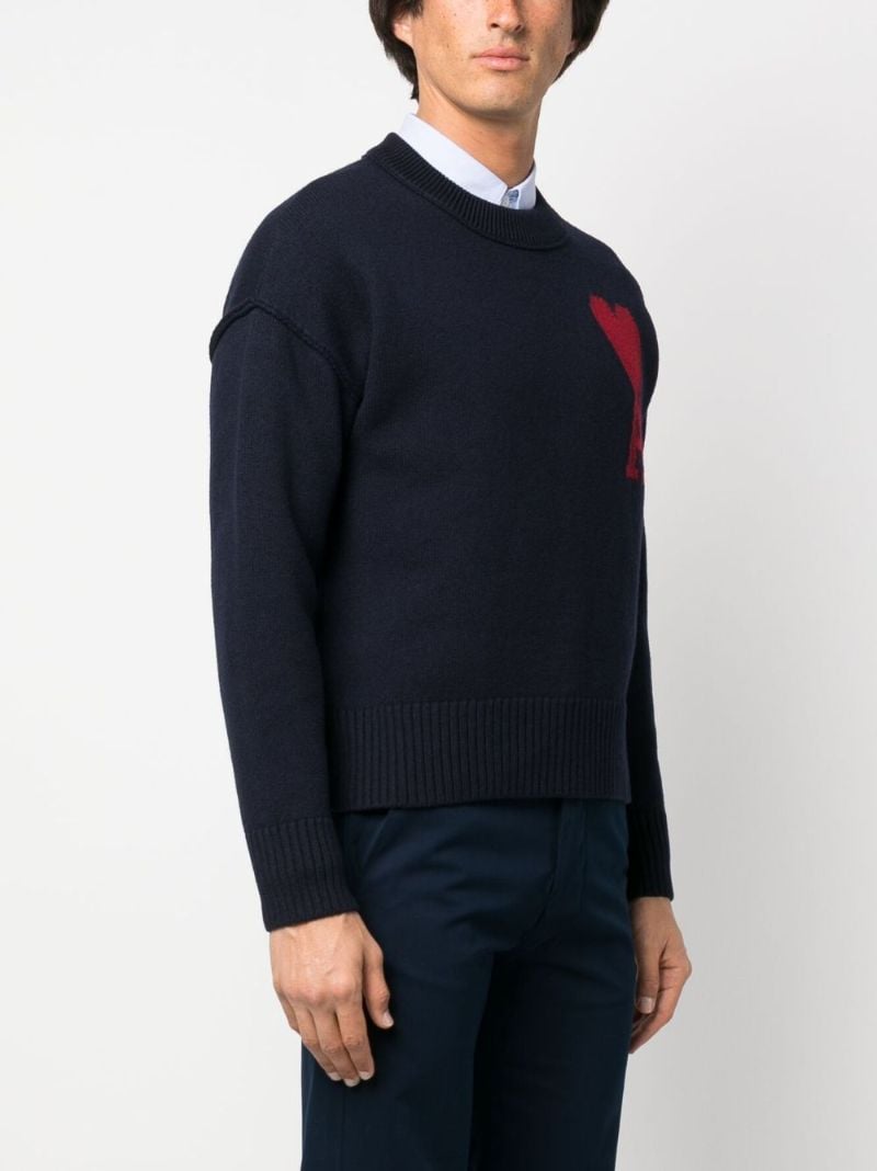 Blue Ami De Coeur Merino-wool Sweater