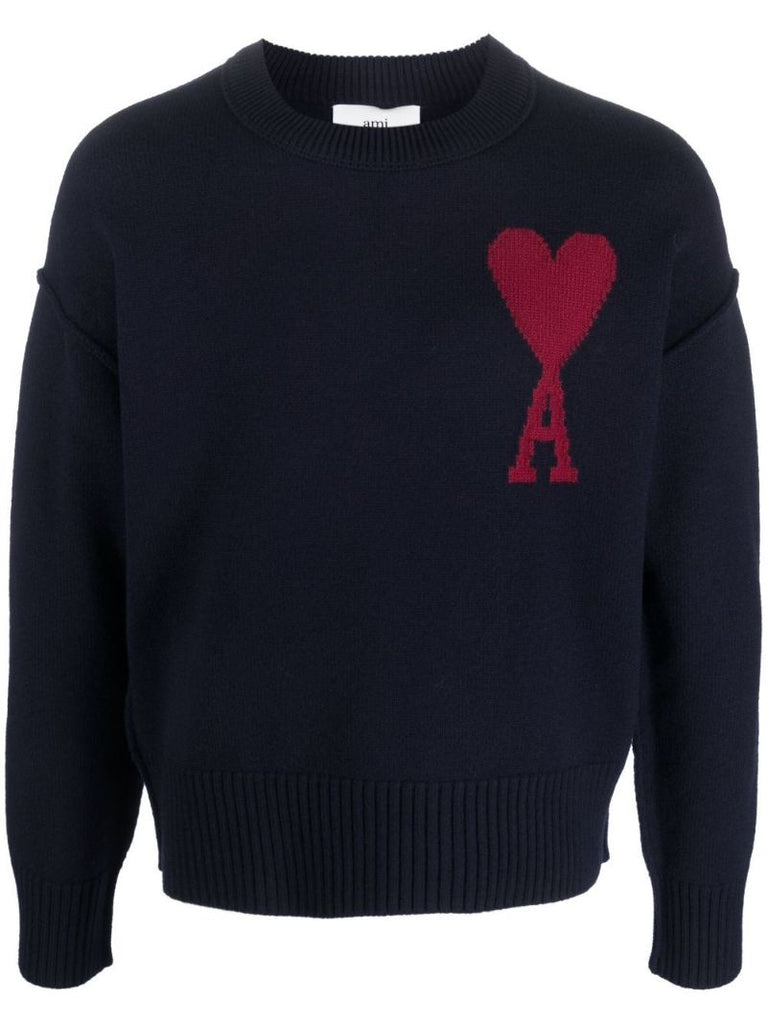 Blue Ami De Coeur Merino-wool Sweater