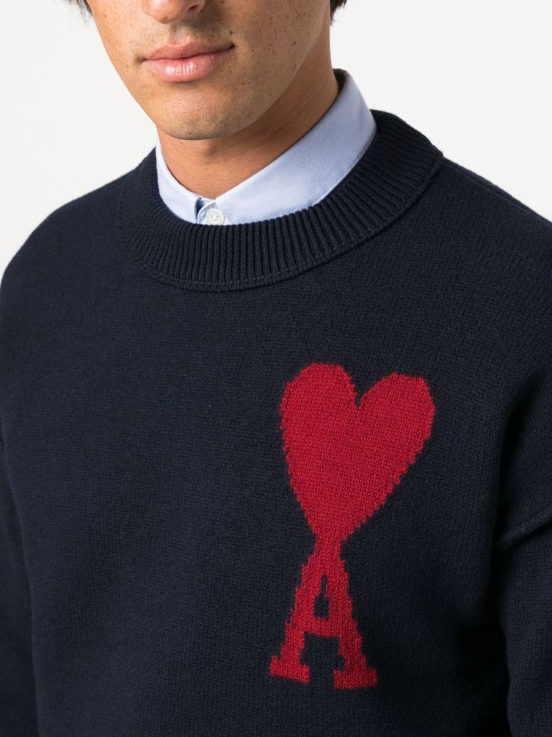 Blue Ami De Coeur Merino-wool Sweater