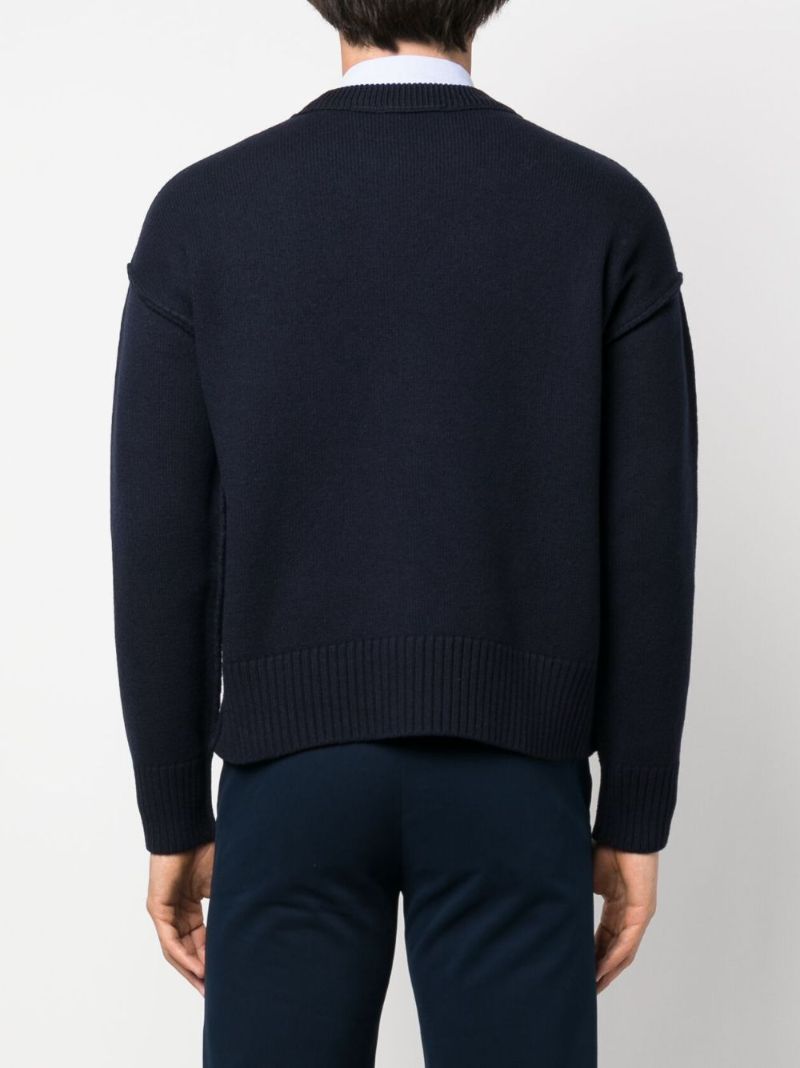 Blue Ami De Coeur Merino-wool Sweater