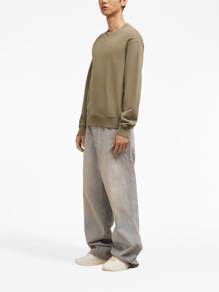Neutral Ami De Coeur Organic-cotton Sweatshirt