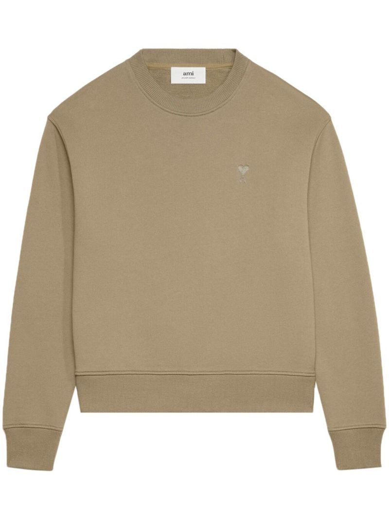Neutral Ami De Coeur Organic-cotton Sweatshirt