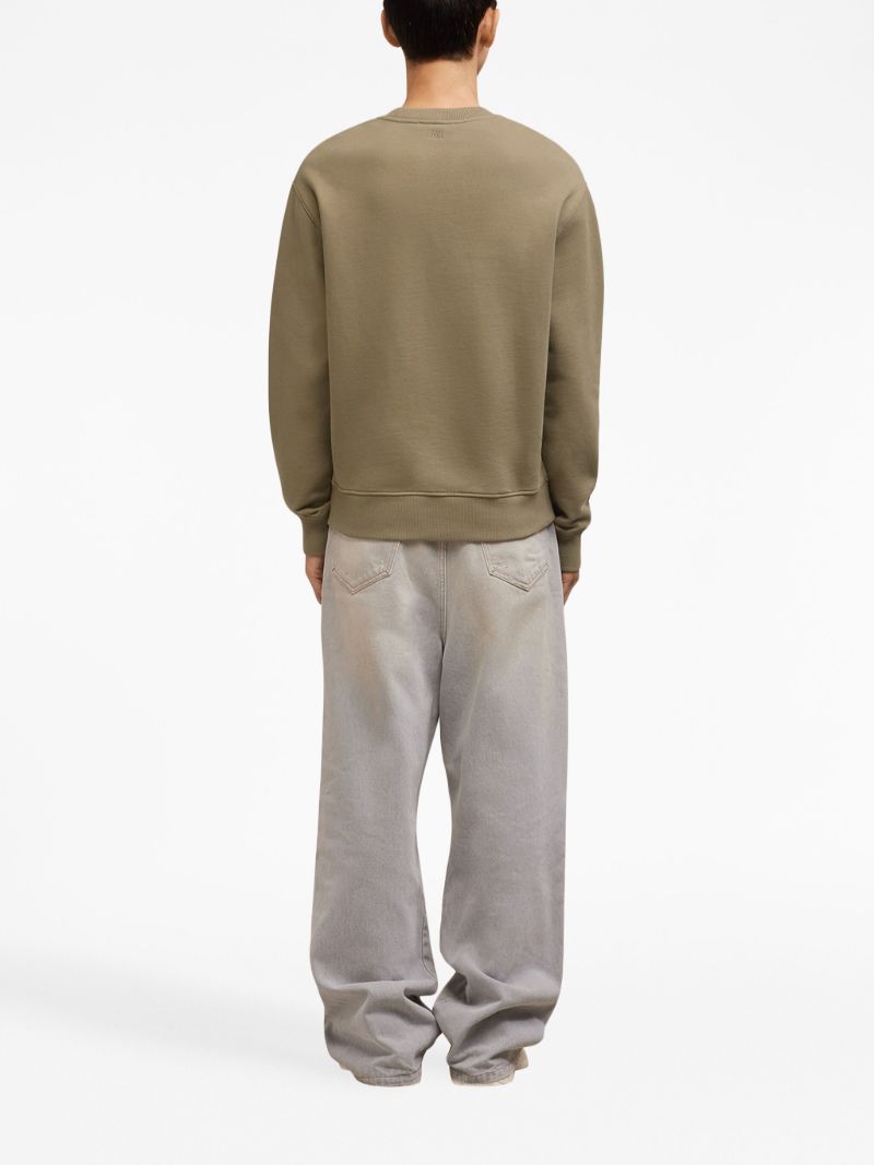 Neutral Ami De Coeur Organic-cotton Sweatshirt