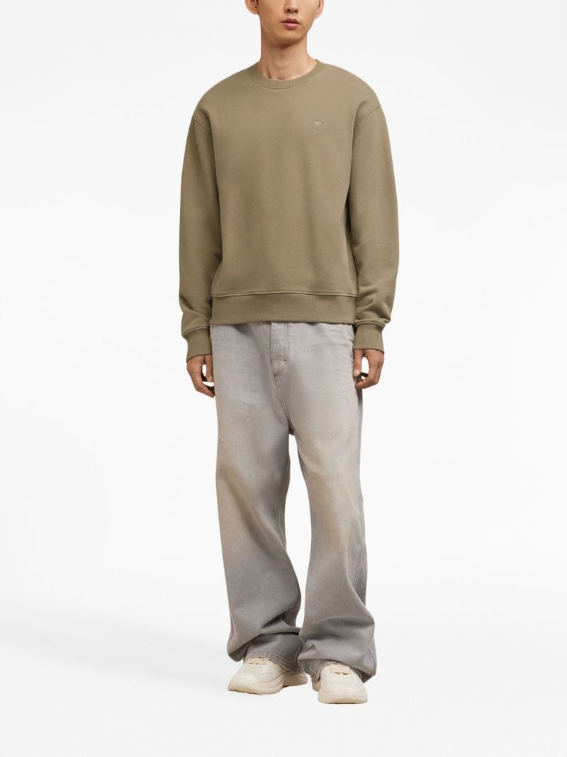 Neutral Ami De Coeur Organic-cotton Sweatshirt