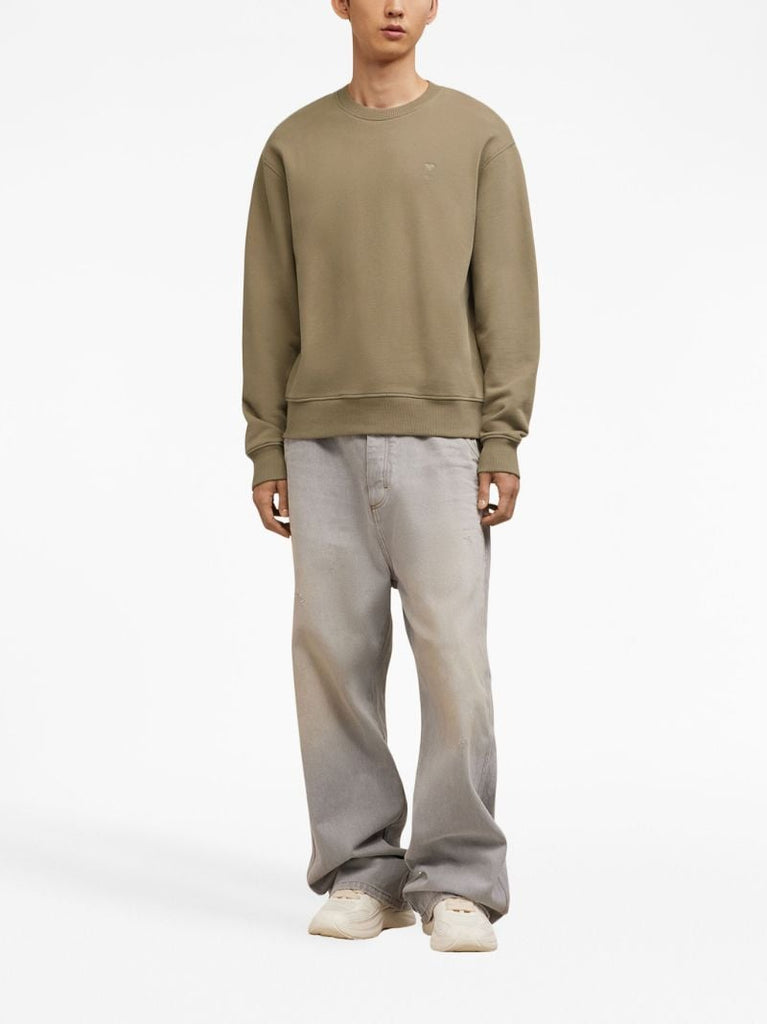 Neutral Ami De Coeur Organic-cotton Sweatshirt