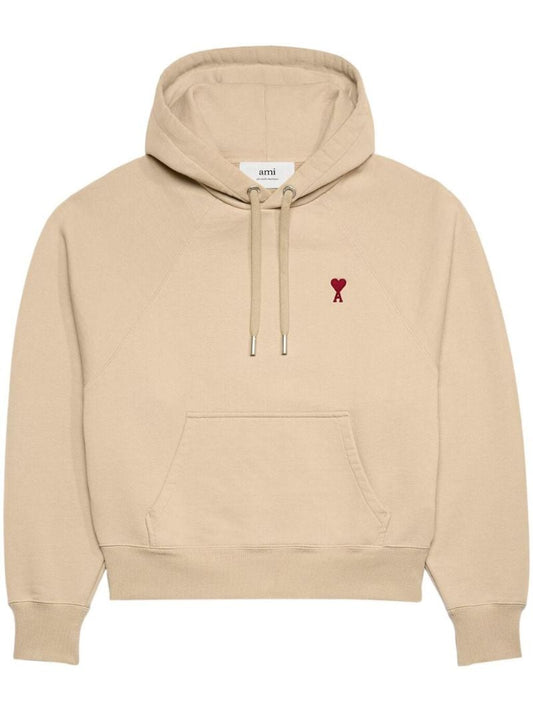 Neutral Ami De Coeur Organic-cotton Hoodie