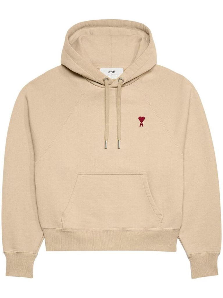 Neutral Ami De Coeur Organic-cotton Hoodie
