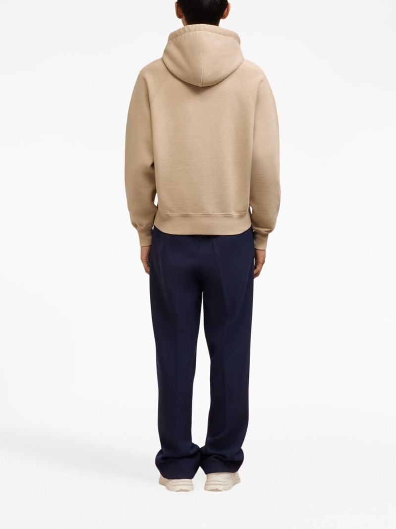 Neutral Ami De Coeur Organic-cotton Hoodie