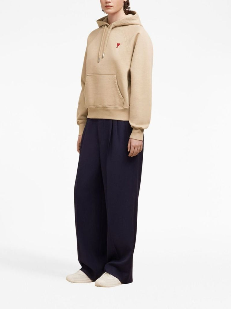 Neutral Ami De Coeur Organic-cotton Hoodie